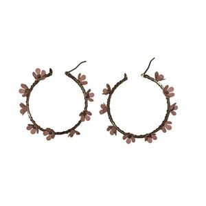 Altar'd State Gold and Pink Floral Earrings